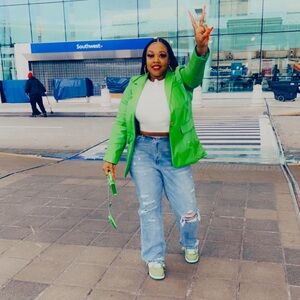 Fashion Nova Light Blue Distressed Boyfriend Jeans